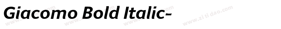 Giacomo Bold Italic字体转换